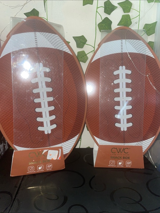 CWC Other - CWC Brown Football Snack Box - Set of 2